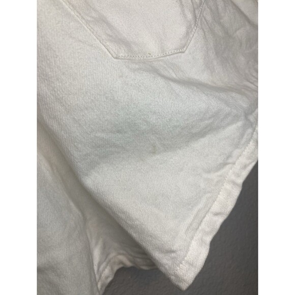 Rockabilly Gold Studded Fringe Western Denim Short Romper M Off White Boho - Picture 4 of 14